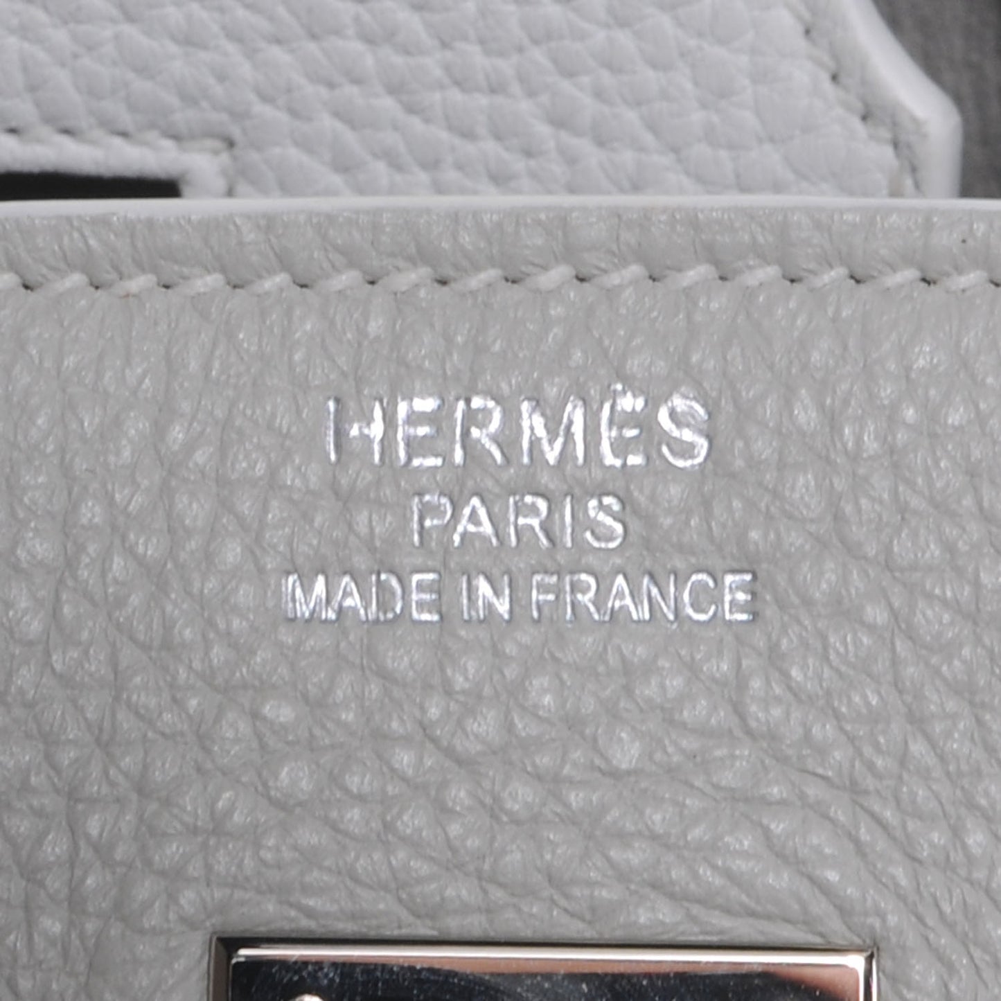 Taurillon Clemence Lizard Club Birkin 35 Blanc Gris Perle Sanguine