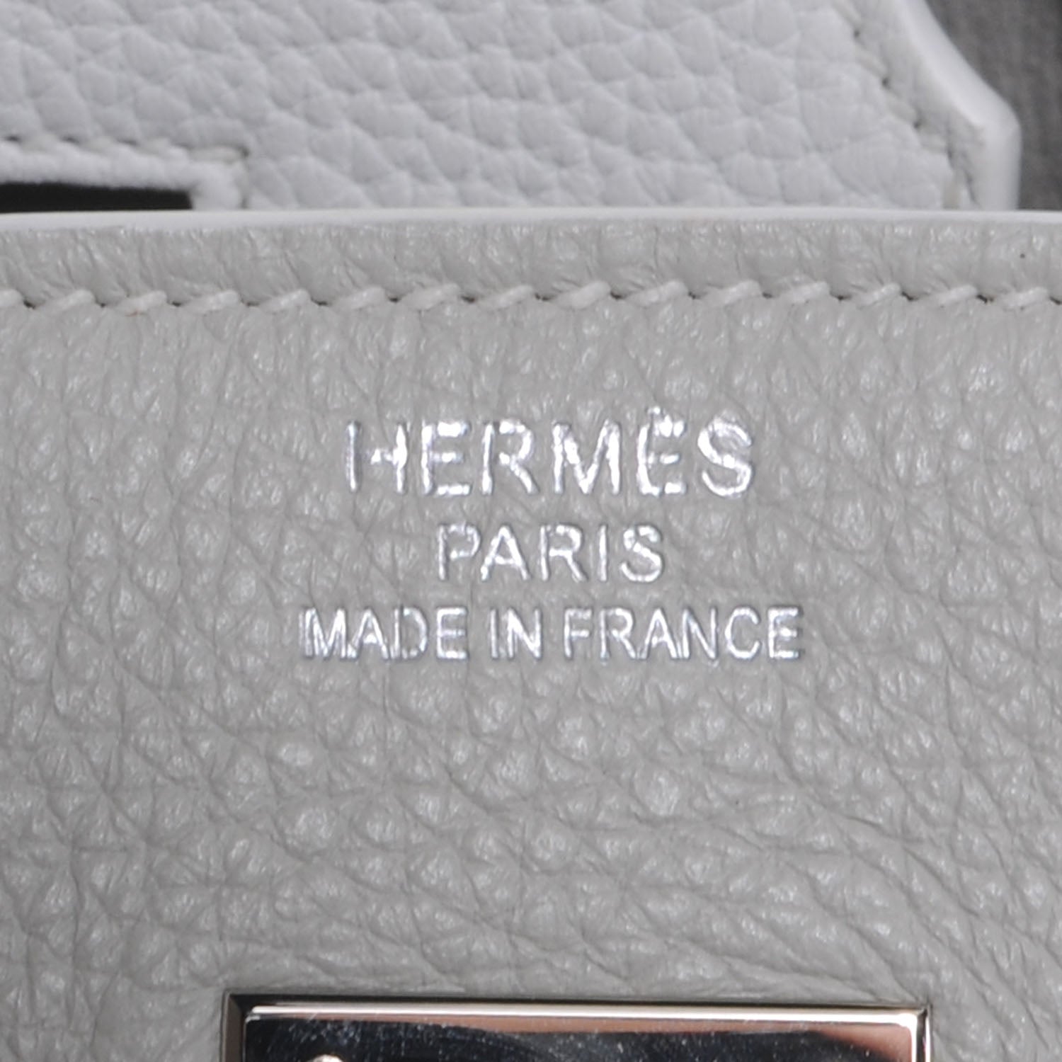 Hermes Taurillon Clemence Lizard Club Birkin 35 Blanc Gris Perle Sanguine 10 of 13
