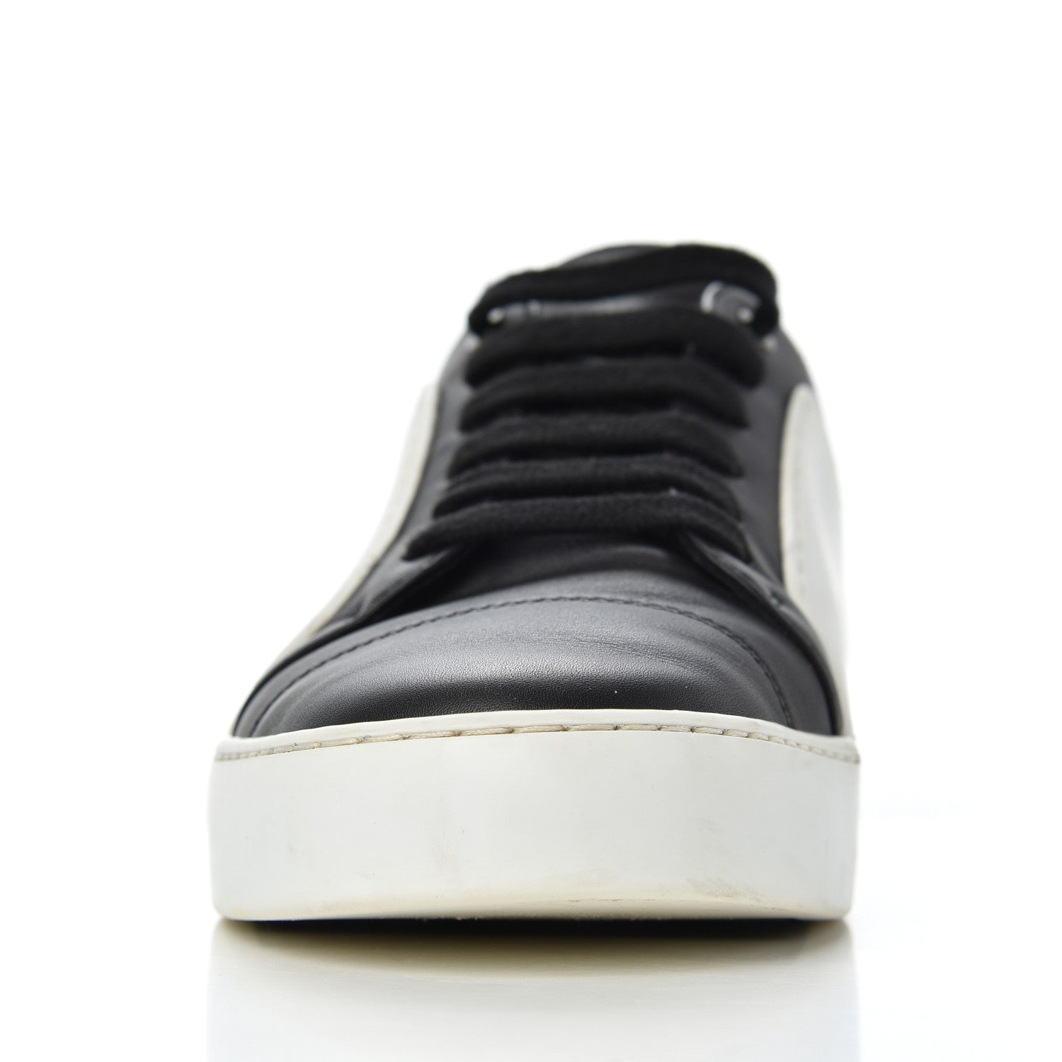 Chanel Calfskin Womens CC Sneakers 40 Black White 11 of 22