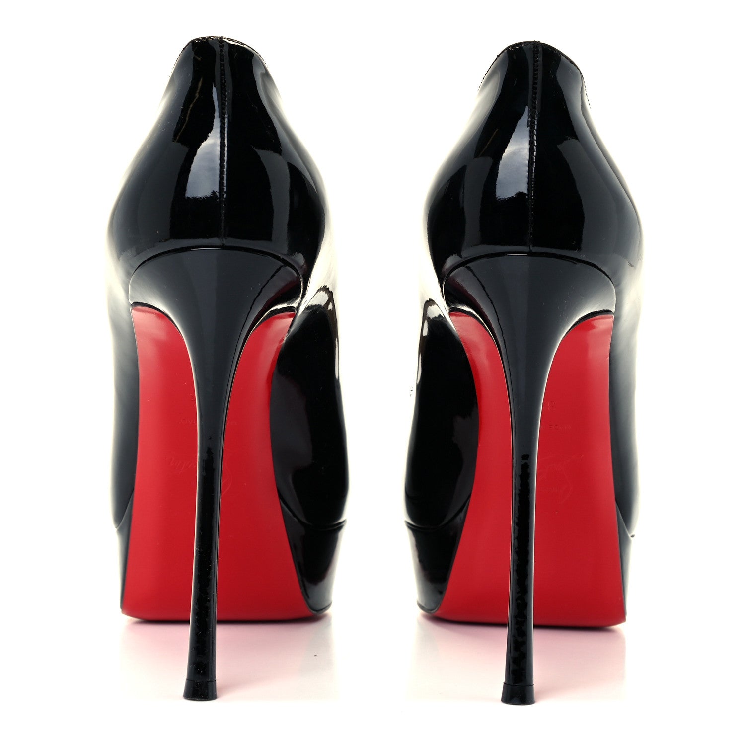 Christian Louboutin Patent Fetish Peep 130 Pumps 39.5 Black 6 of 9