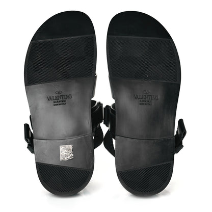 Valentino Garavani Calfskin Mens Logo Sandals 45 Black 6 of 9