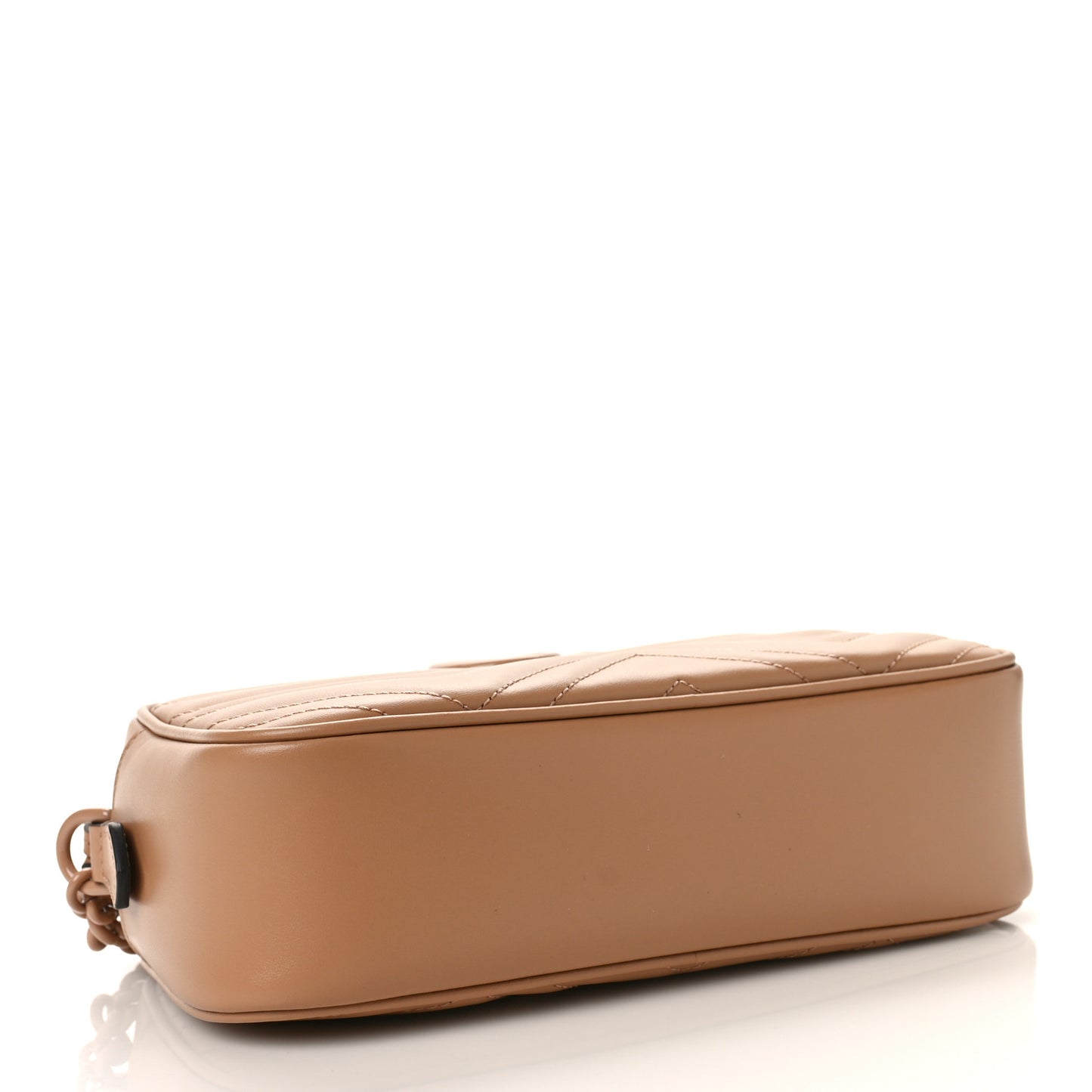 Calfskin Matelasse Monochrome Small GG Marmont Chain Shoulder Bag Camelia