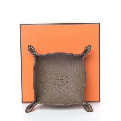 Hermes Taurillon Clemence Mises et Relances Change Tray Etoupe 8 of 8