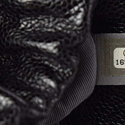 Chanel Caviar Quilted Medium Elastic Flap Black 7 of 9