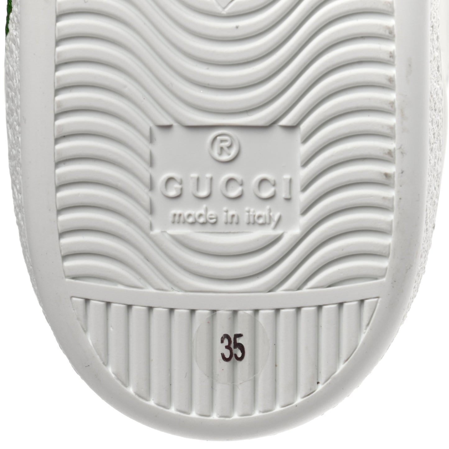 Calfskin Interlocking G Womens New Ace Sneakers 35 White Red Flame Green