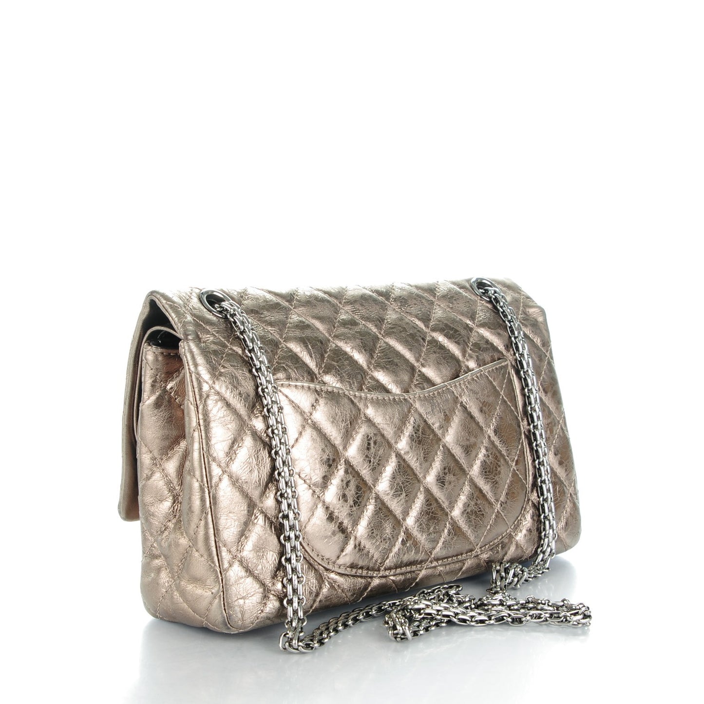 Metallic Aged Calfskin Quilted 2.55 Reissue 226 Flap Gold