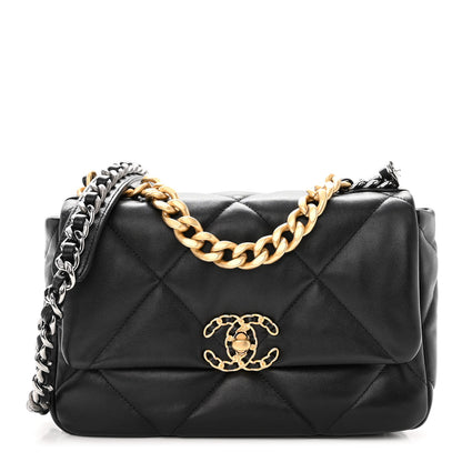 Chanel Lambskin Quilted Medium Chanel 19 Flap Black 1 of 10