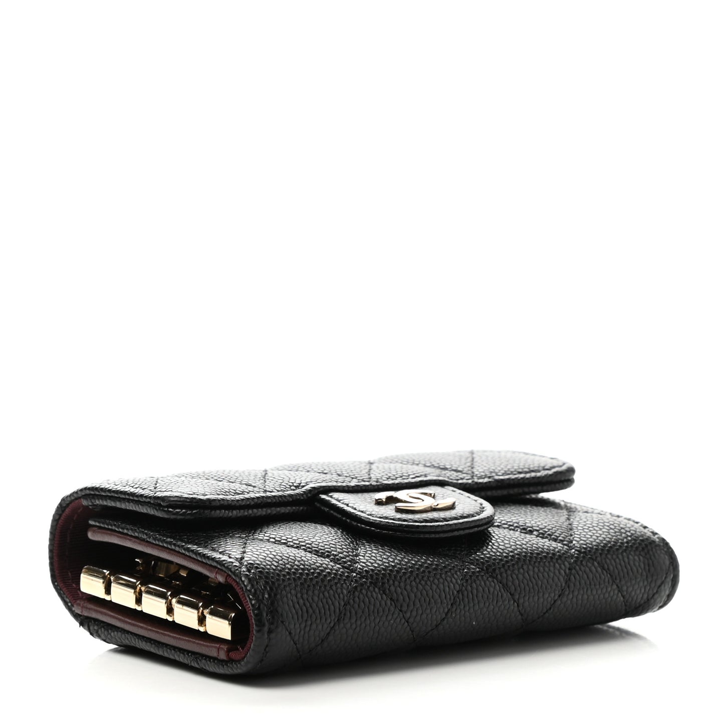 Caviar Quilted Classic 4 Key Holder Wallet Black