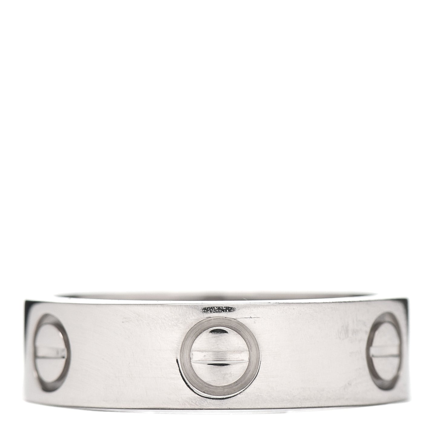 18K White Gold 5.5mm LOVE Ring 53 6.25