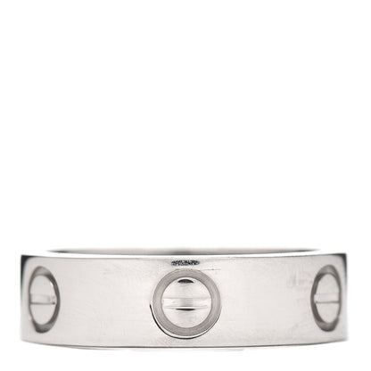 Cartier 18K White Gold 5.5mm LOVE Ring 53 6.25 3 of 5