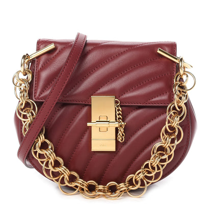 Chloe Calfskin Quilted Mini Drew Bijou Shoulder Bag Plum Purple 1 of 10