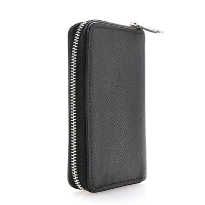 Louis Vuitton Taiga Zippy Coin Purse Vertical Black 3 of 6