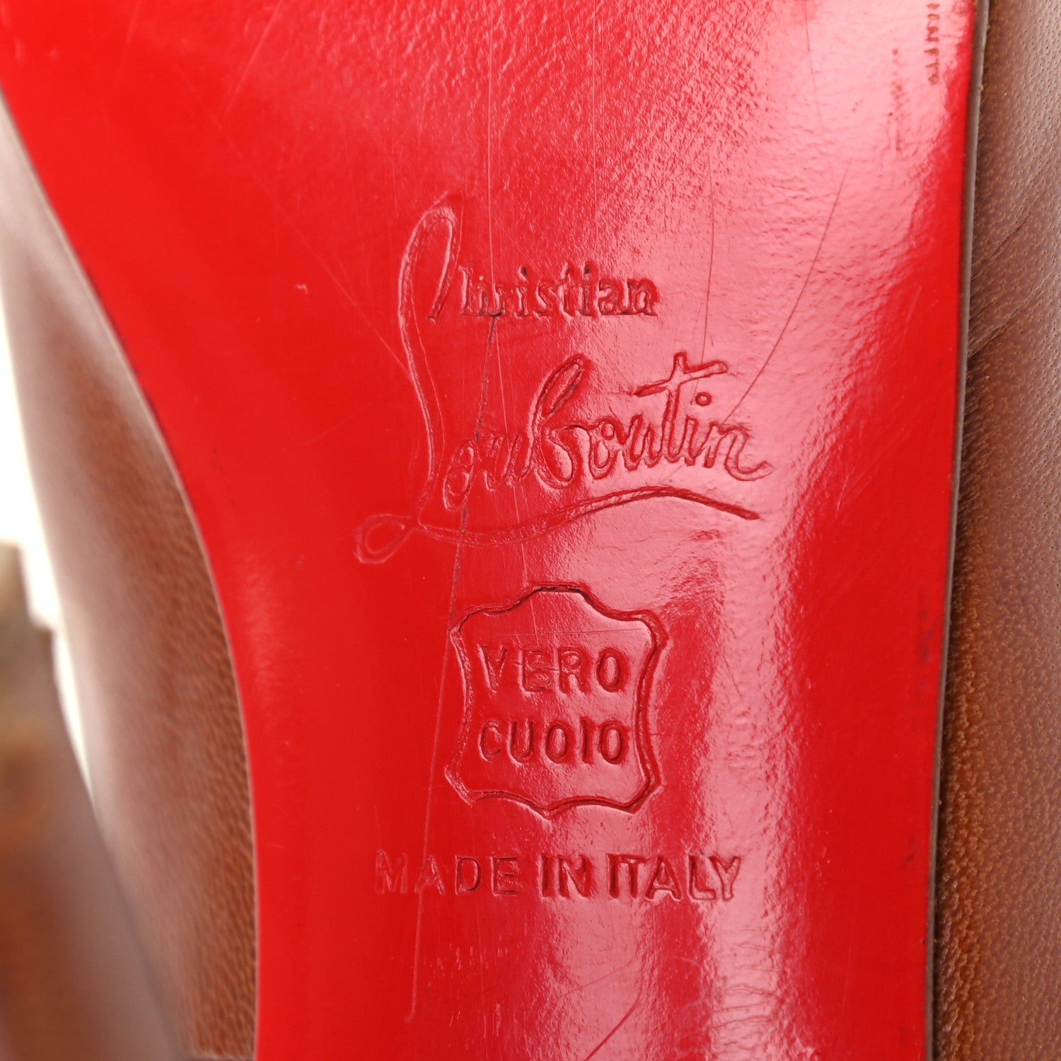 Christian Louboutin Nappa Very Prive 120 Pumps 37 Brown 6 of 9