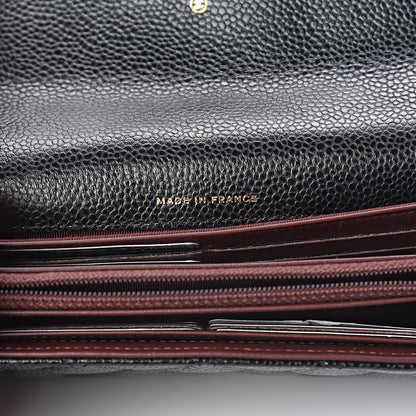 Chanel Caviar Quilted Large Gusset Flap Wallet Black 6 of 14