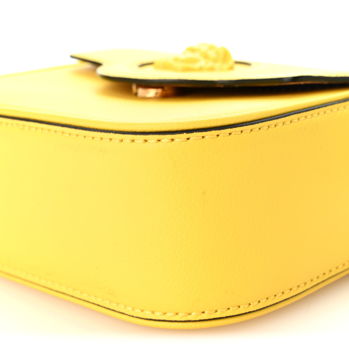 Versace Grained Calfskin Mini La Medusa Bag Yellow 9 of 9