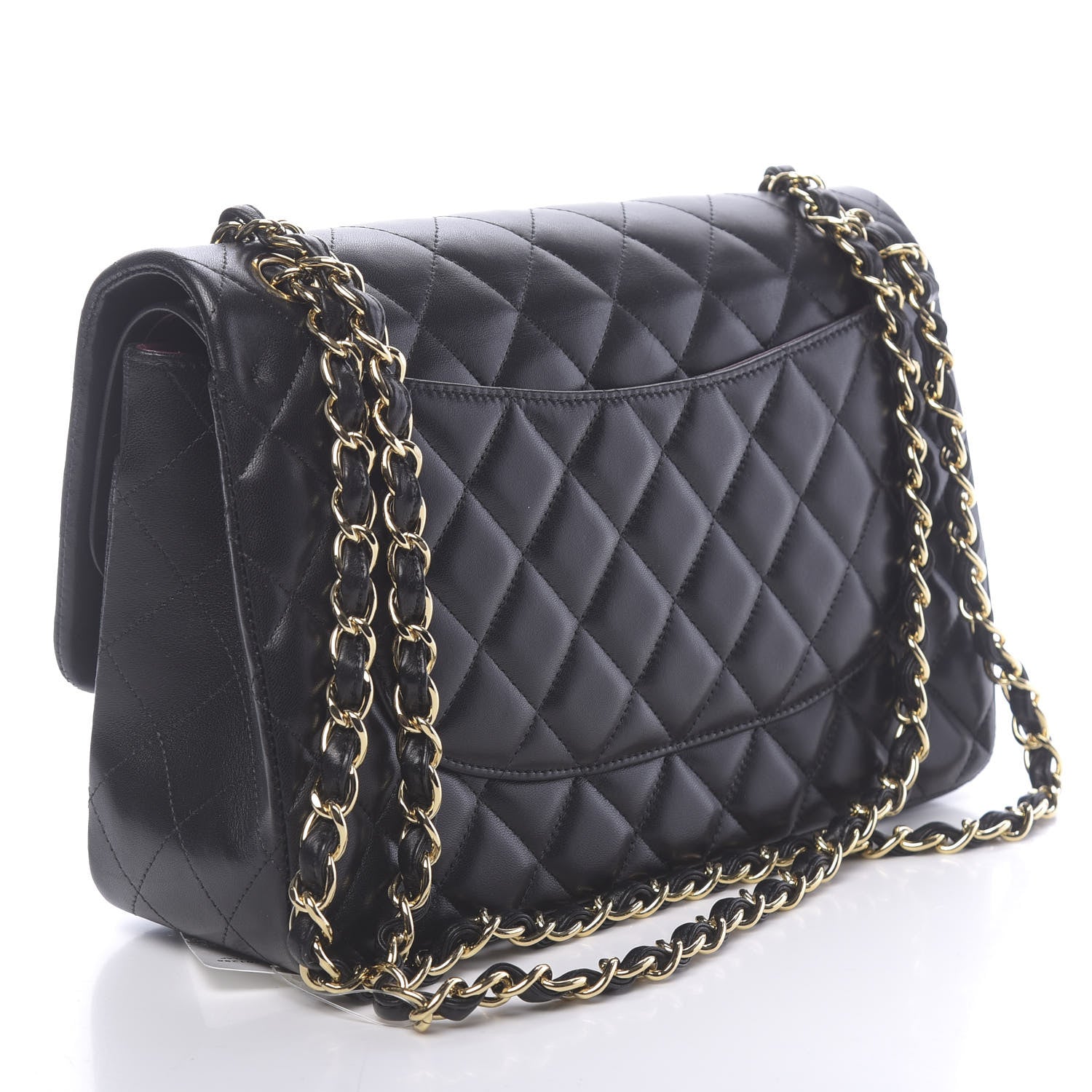 Chanel Lambskin Quilted Jumbo Double Flap Black 3 of 13