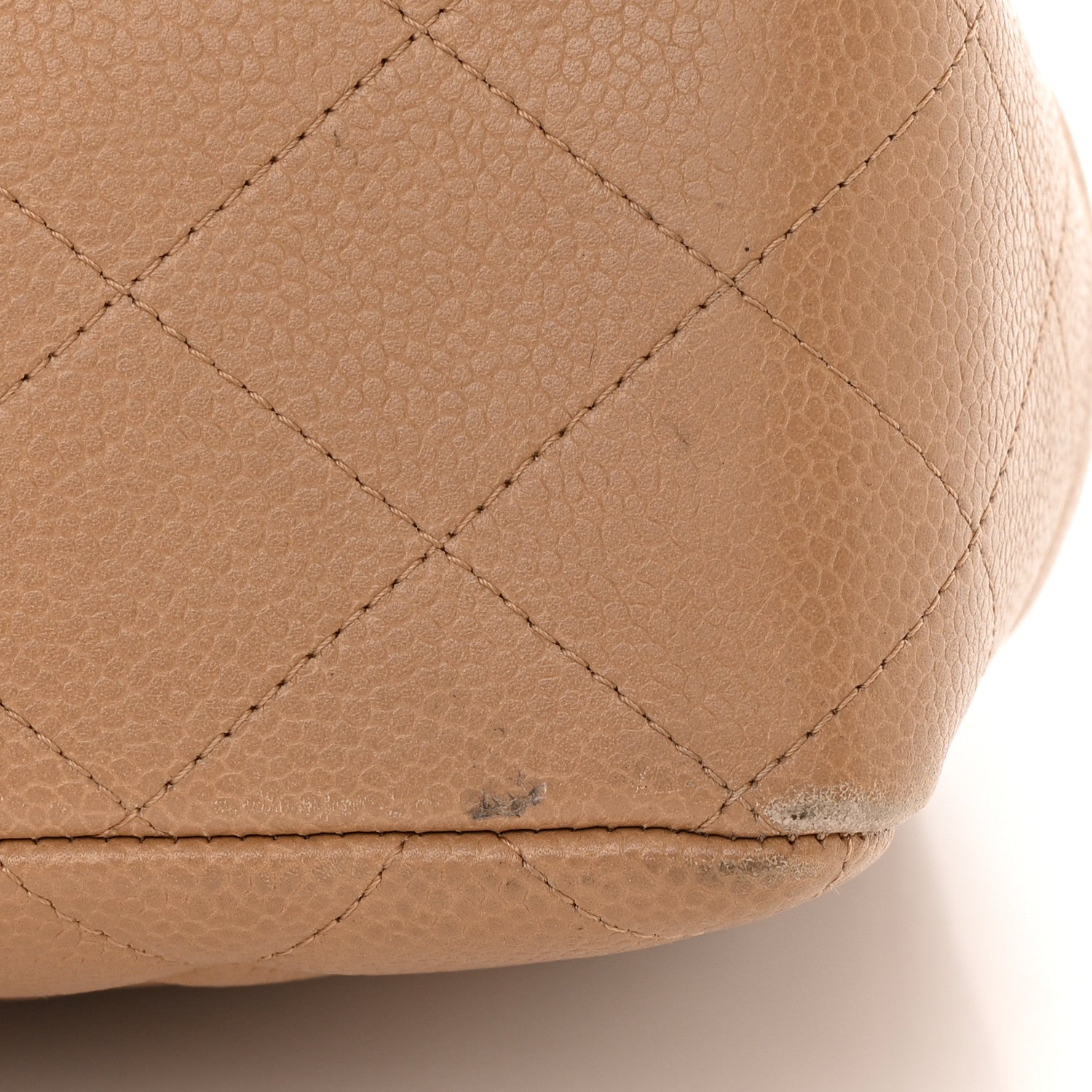 Chanel Caviar Quilted Jumbo Single Flap Beige 16 of 17