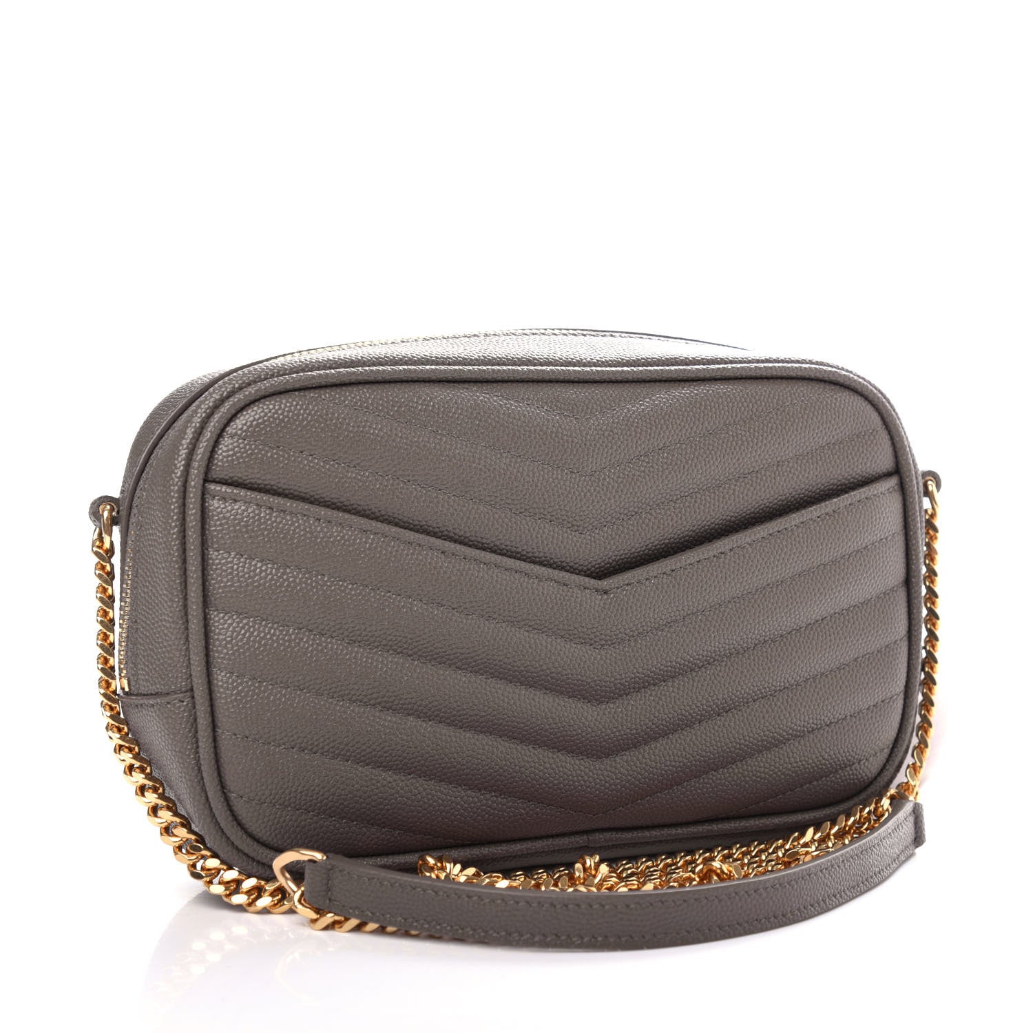 Saint Laurent Grain De Poudre Matelasse Monogram Mini Lou Camera Bag Fog 3 of 11
