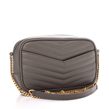 Saint Laurent Grain De Poudre Matelasse Monogram Mini Lou Camera Bag Fog 3 of 11