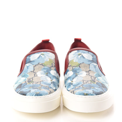Gucci GG Supreme Monogram Blooms Womens Slip On Sneakers 36.5 Beige Blue Navy Red 2 of 7