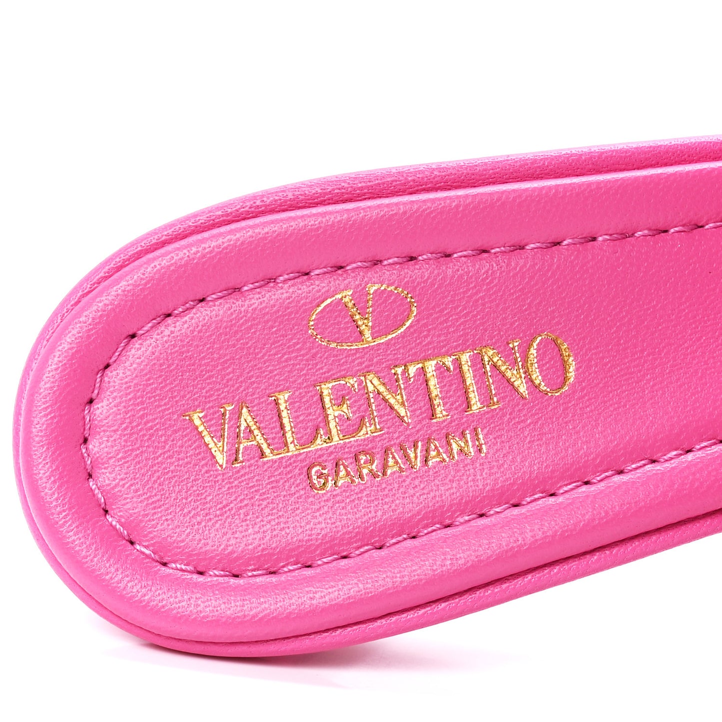 Nappa Quilted Roman Stud 65mm Slide Sandals 37 Feminine Pink