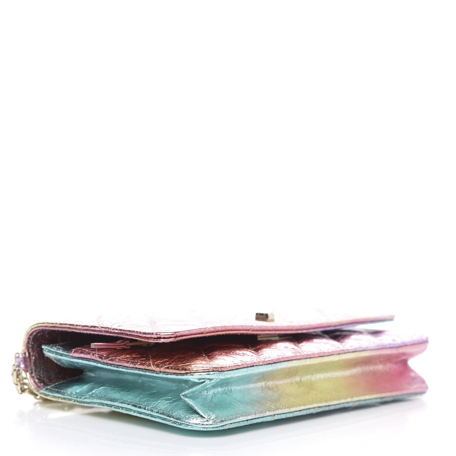 Chanel Metallic Goatskin Quilted 2.55 Reissue Wallet on Chain WOC Multicolor 4 of 8