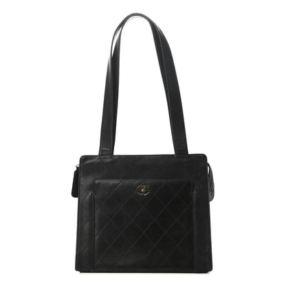 Chanel Lambskin Stitched Shoulder Bag Black 1 of 4