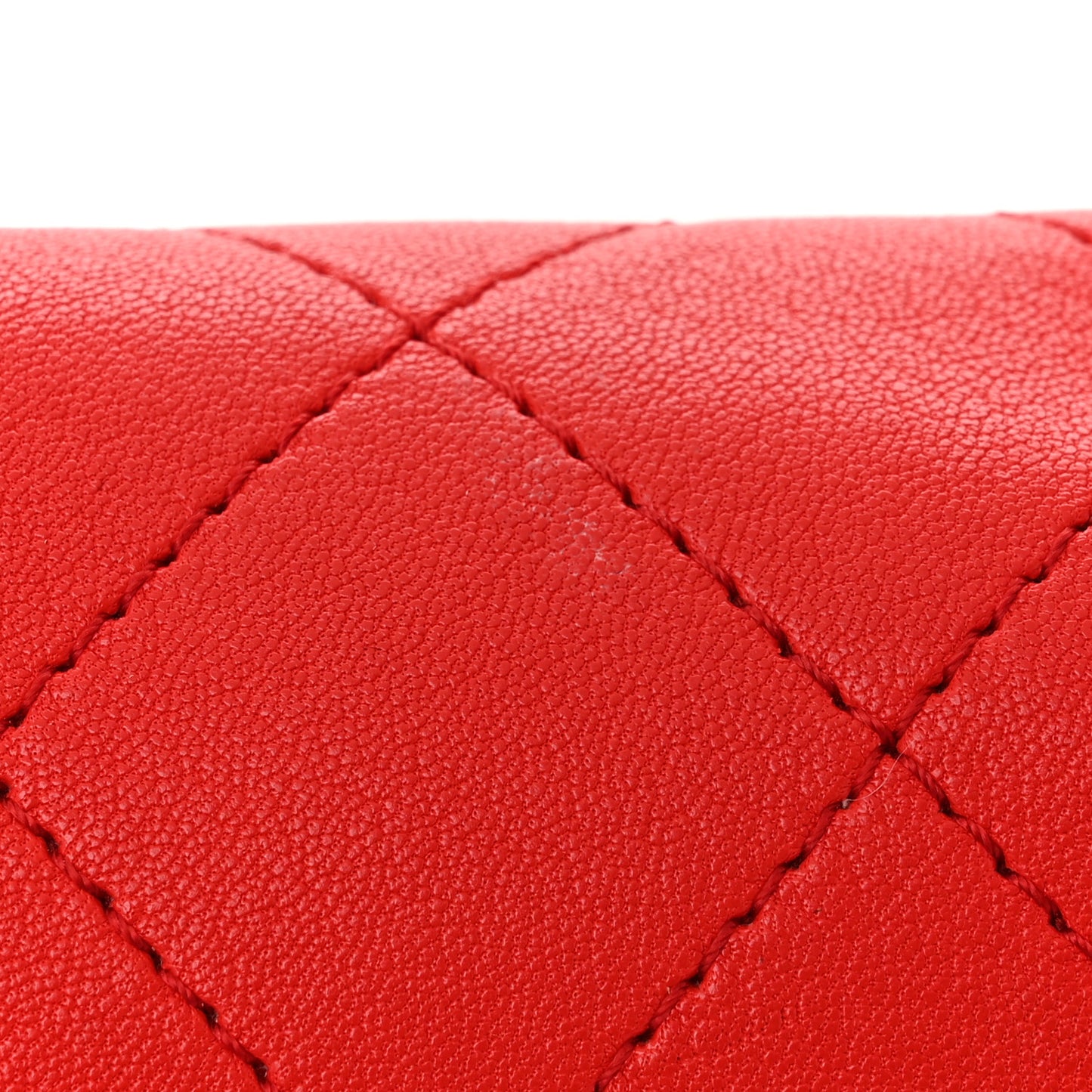 Goatskin Stitched Casual Trip Single Flap Red