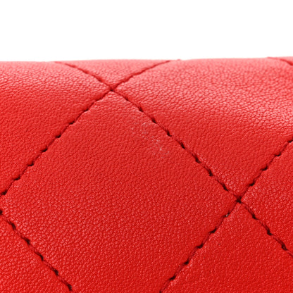 Chanel Goatskin Stitched Casual Trip Single Flap Red 12 of 12