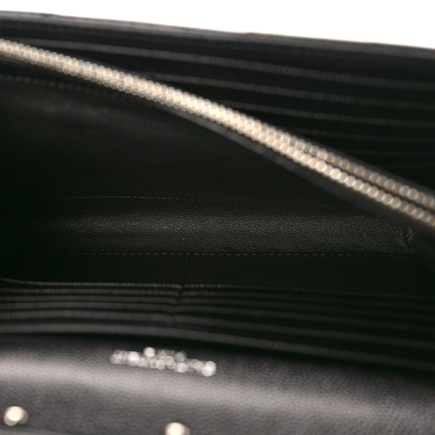 Grain De Poudre Matelasse Chevron Monogram Chain Wallet Black