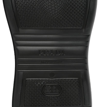 Prada Soft Mellow Rubber Triangle Logo Embossed Womens 25mm Booties 41 Black 6 of 12