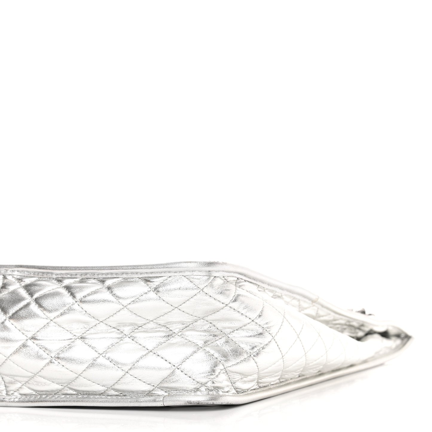 Vinyl Ice Cube Large Shopper Tote Silver