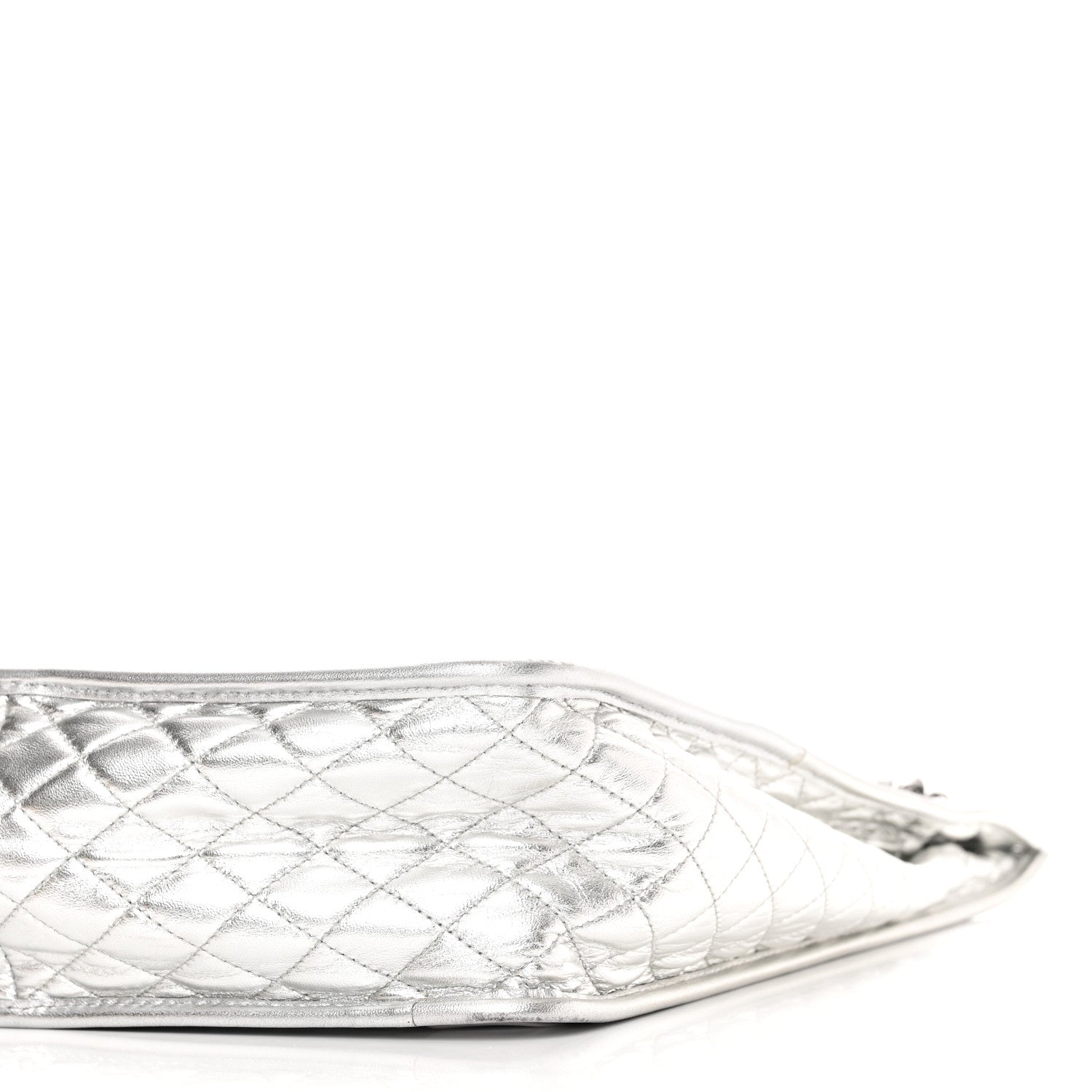 Chanel Vinyl Ice Cube Large Shopper Tote Silver 9 of 9