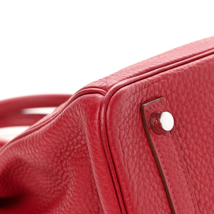 Hermes Taurillon Clemence Birkin 30 Rouge Garance 11 of 12