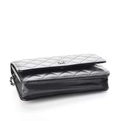 Chanel Caviar Quilted Wallet On Chain WOC Black 4 of 8