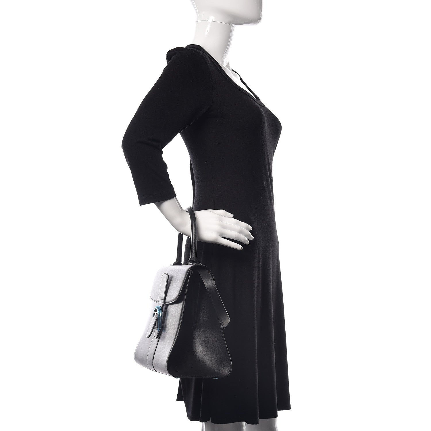 Delvaux Box Calfskin MM Brillant Satchel Black 2 of 10