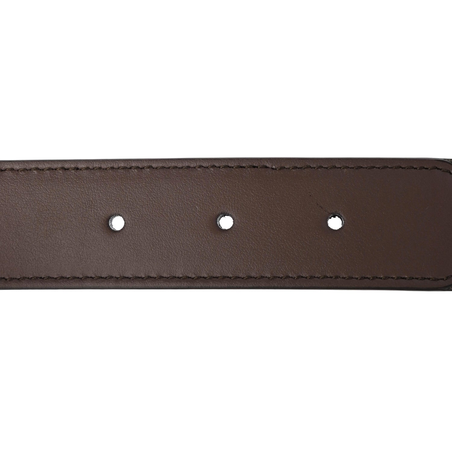 Gucci GG Supreme Monogram Matte Plutone Calfskin Double G 30mm Belt 90 36 Beige Ebony New Acero 3 of 5