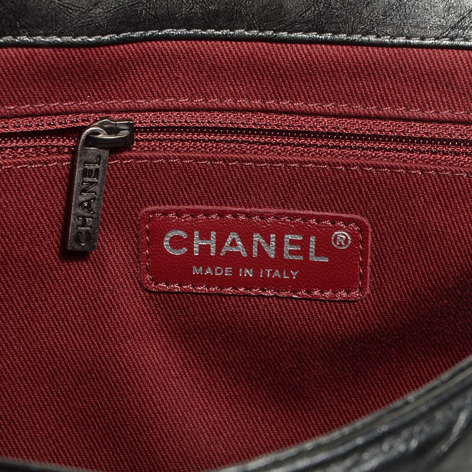 Chanel Aged Calfskin Quilted Medium Pondichery Flap Black 6 of 7