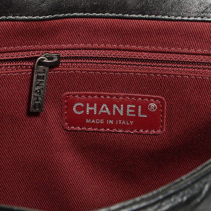 Chanel Aged Calfskin Quilted Medium Pondichery Flap Black 6 of 7