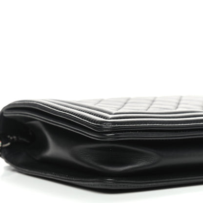 Chanel Calfskin Quilted Boy Clutch With Removable Chain So Black 4 of 9