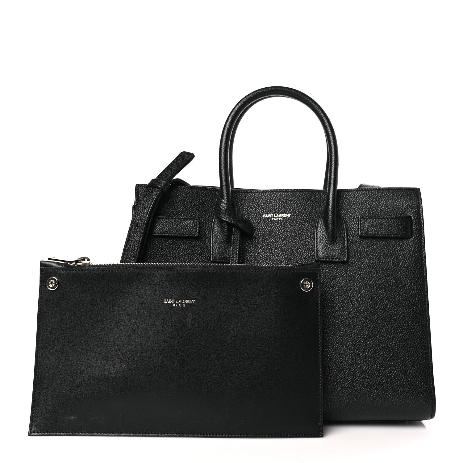 Saint Laurent Grained Calfskin Baby Sac De Jour Black 3 of 10