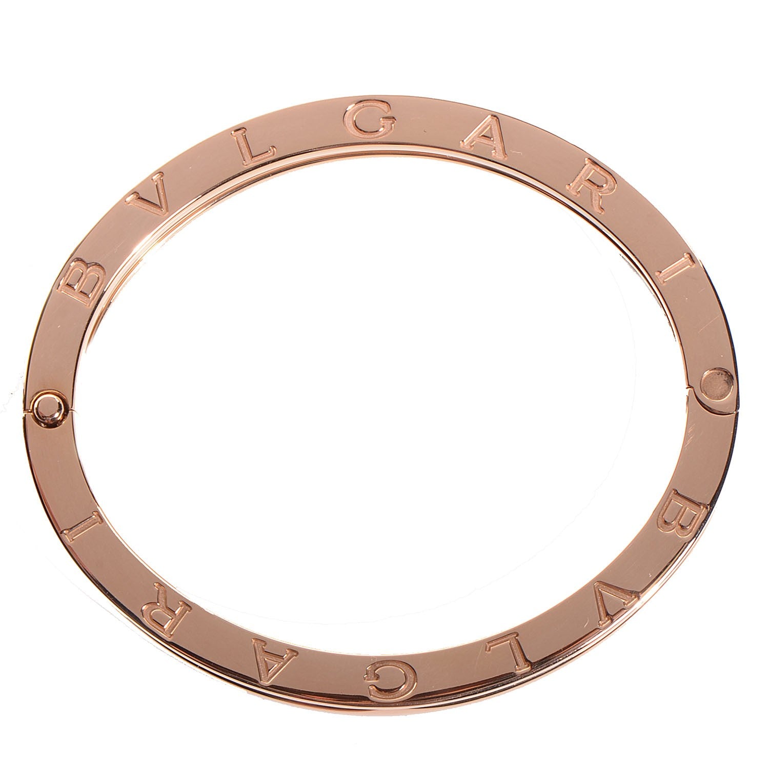 Bulgari 18K Rose Gold White Ceramic B.Zero1 Bangle Bracelet M 3 of 5