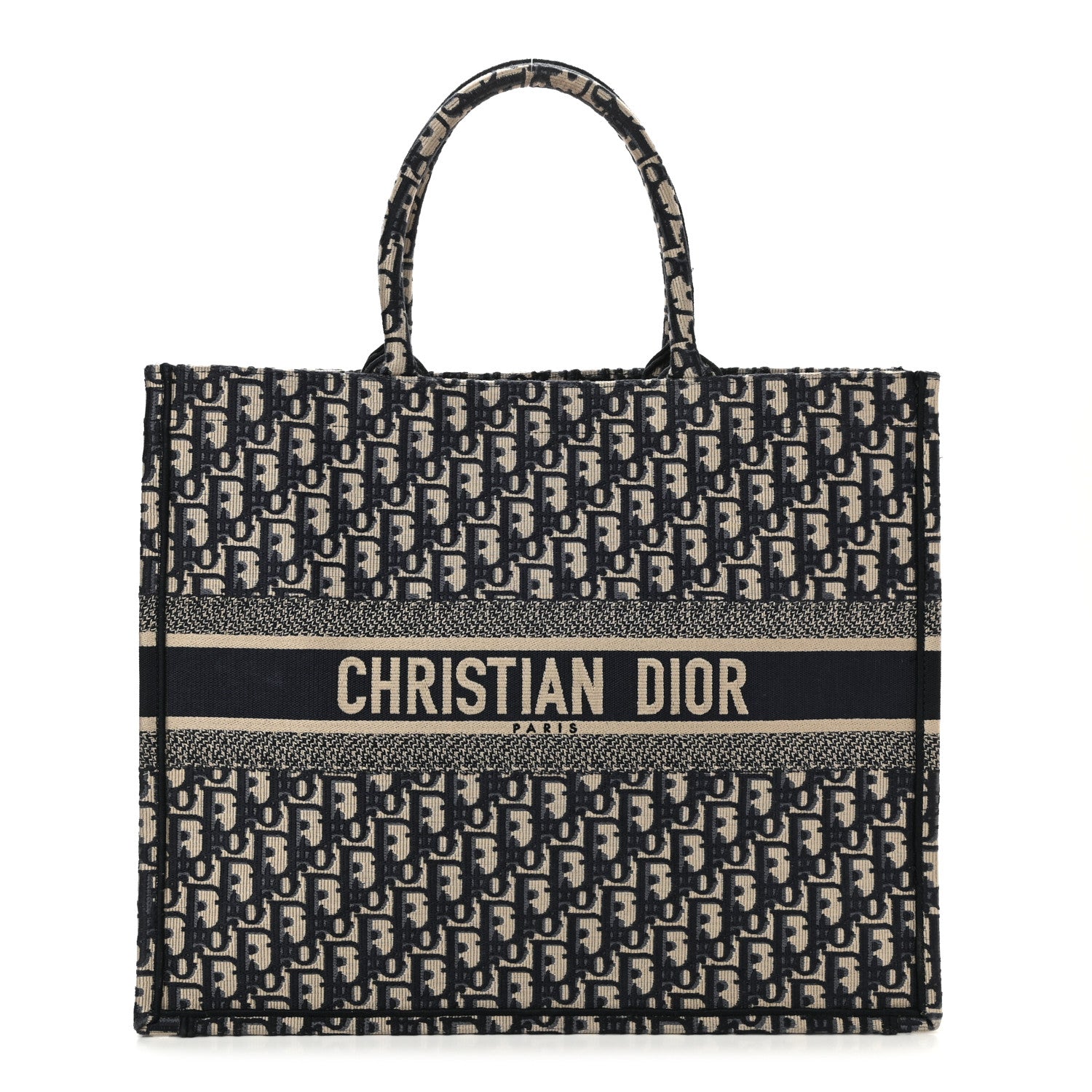 Christian Dior Oblique Large Book Tote Blue Multicolor 1 of 8