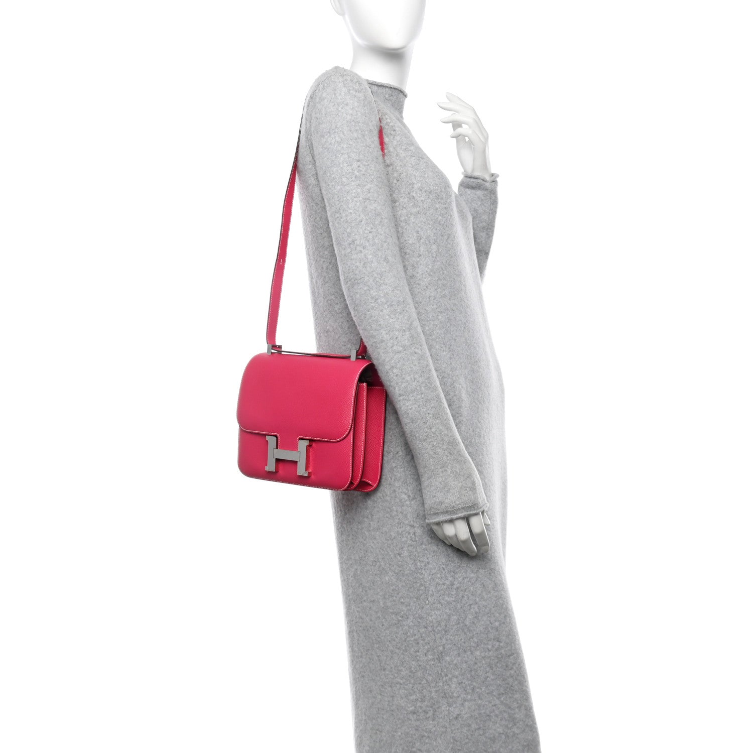 Hermes Epsom Constance 24 Rose Tyrien 2 of 10