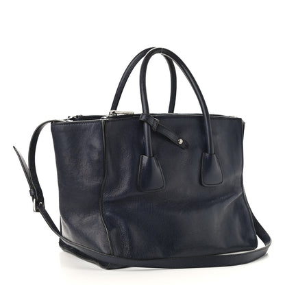 Prada Glace Calf Twin Pocket Tote Baltico 3 of 12
