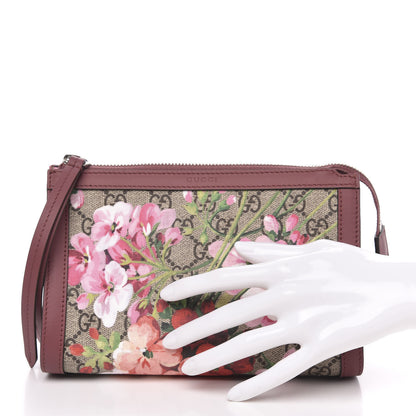 Gucci GG Supreme Monogram Blooms Small Cosmetic Case Beige Multicolor Dry Rose 2 of 11