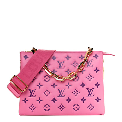 Louis Vuitton Lambskin Embossed Monogram Vuittamins Coussin PM Rose Violet 1 of 10
