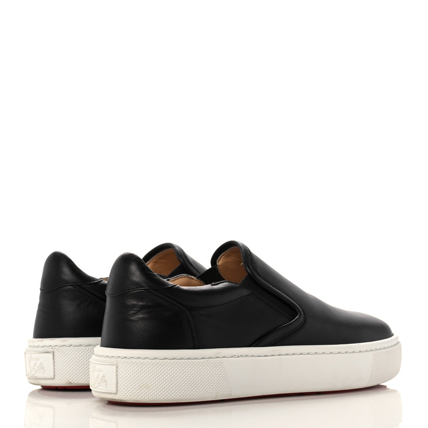 Christian Louboutin Calfskin Masteraltissima Flat Sneakers 37 Black 4 of 9