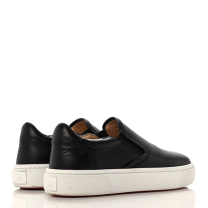Christian Louboutin Calfskin Masteraltissima Flat Sneakers 37 Black 4 of 9
