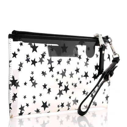 Miu Miu Plexiglass Star Print Wristlet Pouch Black 4 of 8